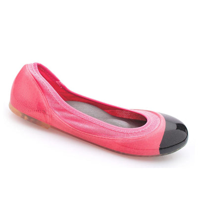 ja-vie bright pink/black jelly flats shoes