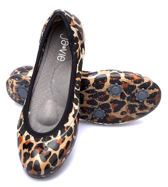 ja-vie leopard animal print jelly flats shoes