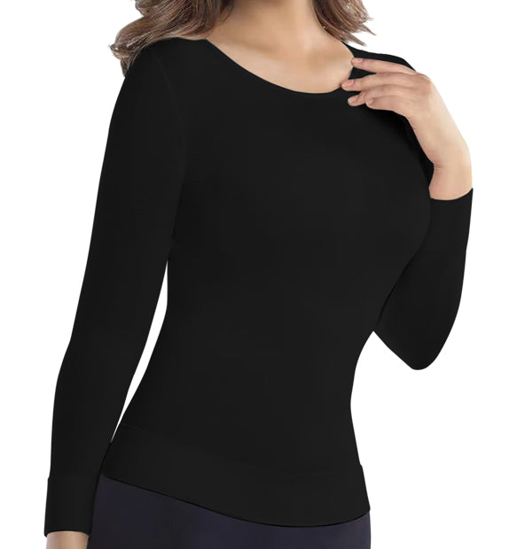Ladies Long Sleeve Seamless Compression Slimming Body Shaper