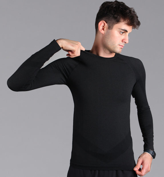 Men's Active Seamless Compression  Thermal Merino Base Layer