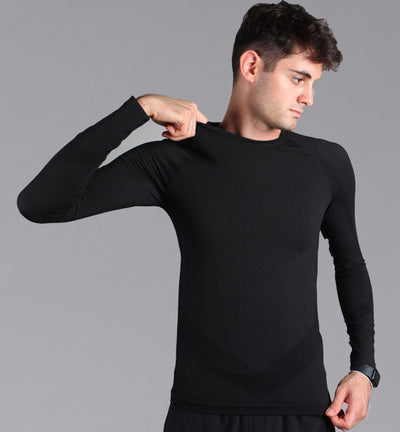 Men's Active Seamless Compression  Thermal Merino Base Layer