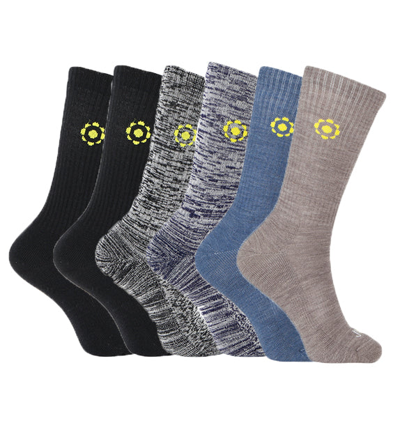 Rich Merino Everyday Crew Socks#color_black-black-grey-navy-denim-mocha