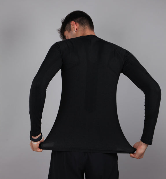 Men's Active Seamless Compression  Thermal Merino Base Layer