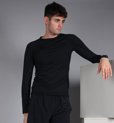 Men's Active Seamless Compression  Thermal Merino Base Layer
