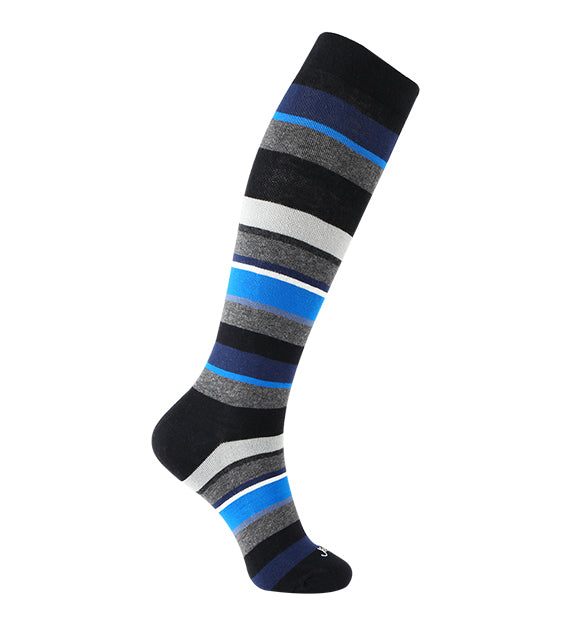 80%-Rich Merino-Wool-Everyday-Compression-Socks-(15-20mmHg)-Multistripes-color-denim #color_denim