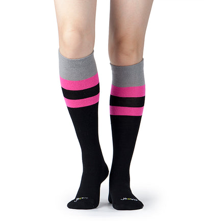80% Rich Merino Wool Everyday Compression Socks (15-20mmHg) - Stripes - 3 Pack