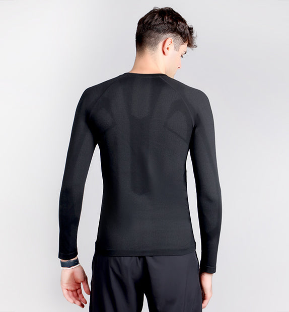 Men's Active Seamless Compression  Thermal Merino Base Layer