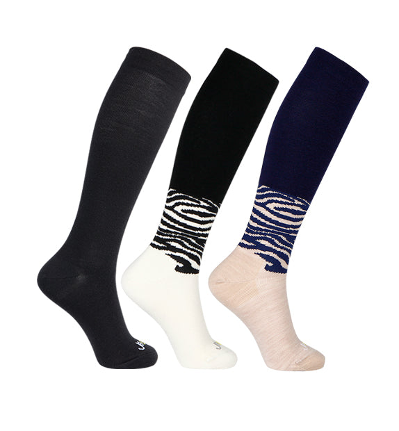 Merino Wool Compression Socks#color_black-black-navy