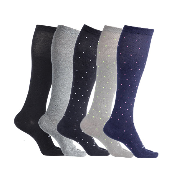 Split Toe Compression Cotton Everyday Split Toe Compression Socks (15-20mmHg) - 5 Pack – ja-vie