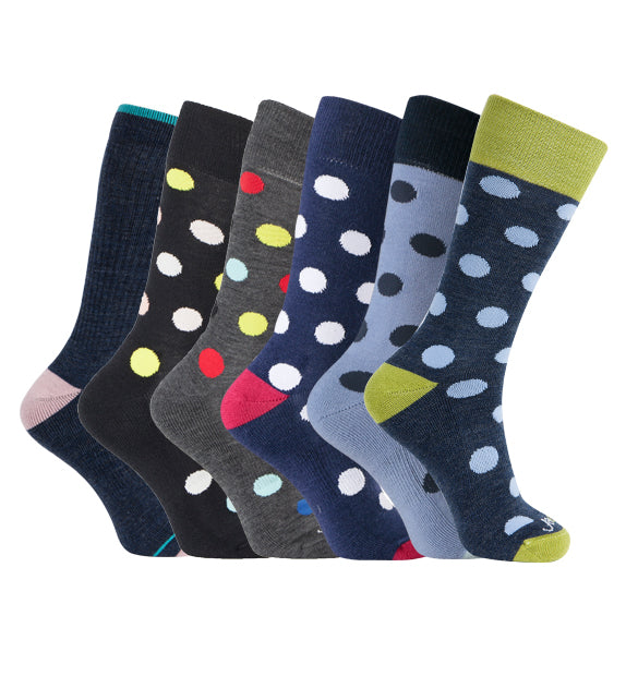 Rich Merino Everyday Crew Socks#color_navy-black-med-grey-navy-lavender-denim