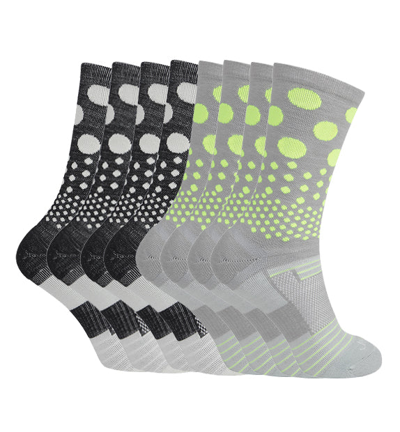 Merino Wool Performance Crew Socks  - 8 Pack
