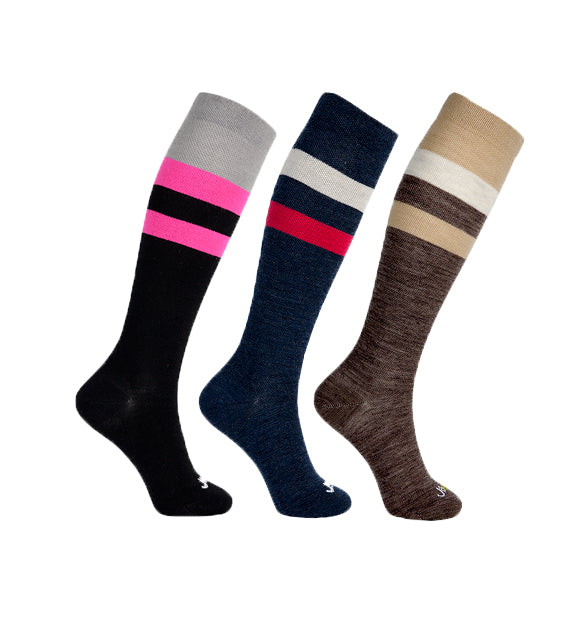 Merino Wool Compression Socks#color_black-navy-mocha