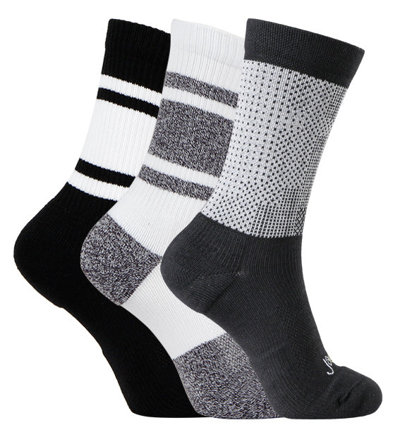 Perfromance Compression Active Crew Socks#color_black-white-black