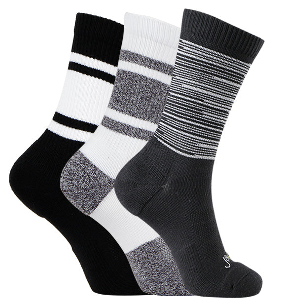 Perfromance Compression Active Crew Socks#color_black-white-black