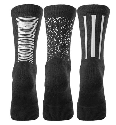 Cotton Reflective Performance Targeted Compression Crew Socks - 3 Pack