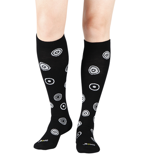 66% Rich Merino Wool Everyday Compression Socks (15-20mmHg) - Circles - 3 Pack