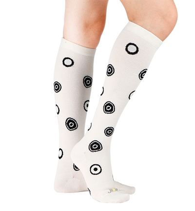 66% Rich Merino Wool Everyday Compression Socks (15-20mmHg) - Circles - 3 Pack