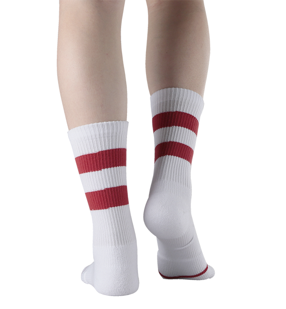 Cotton Vintage Stripe Performance Targeted Compression Crew Socks - 3 Pack