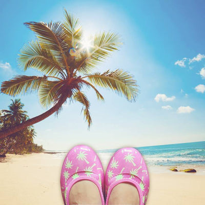 ja-vie palm tree jelly flats shoes