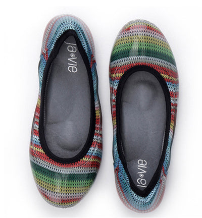 ja-vie Sarape Stripe jelly flats shoes