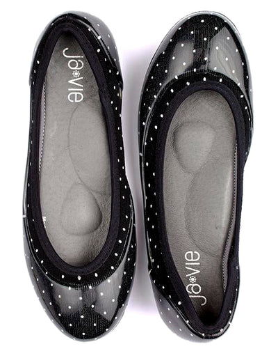 ja-vie black/white baby dot jelly flats shoes