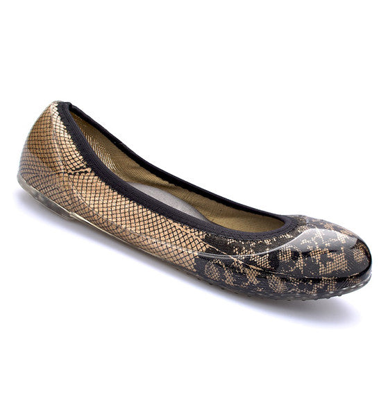 ja-vie camel/black lace jelly flats shoes