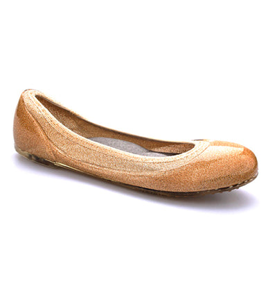 ja-vie shimmering gold jelly flats shoes