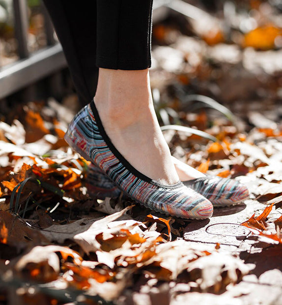 ja-vie fiesta stripe jelly flats shoes