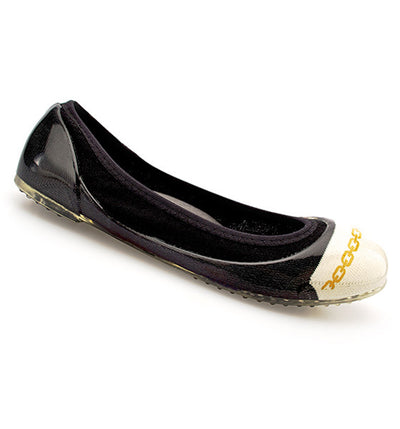 ja-vie chain black/white jelly flats shoes