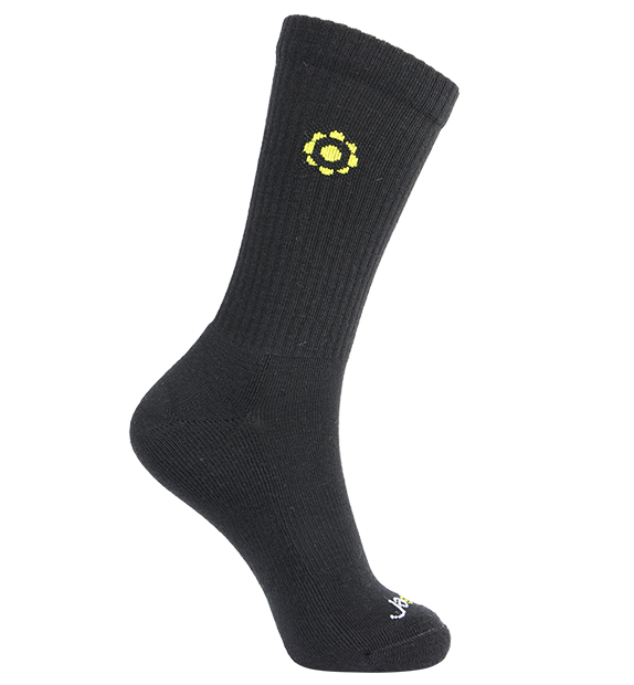Rich Merino Everyday Crew Socks#color_black