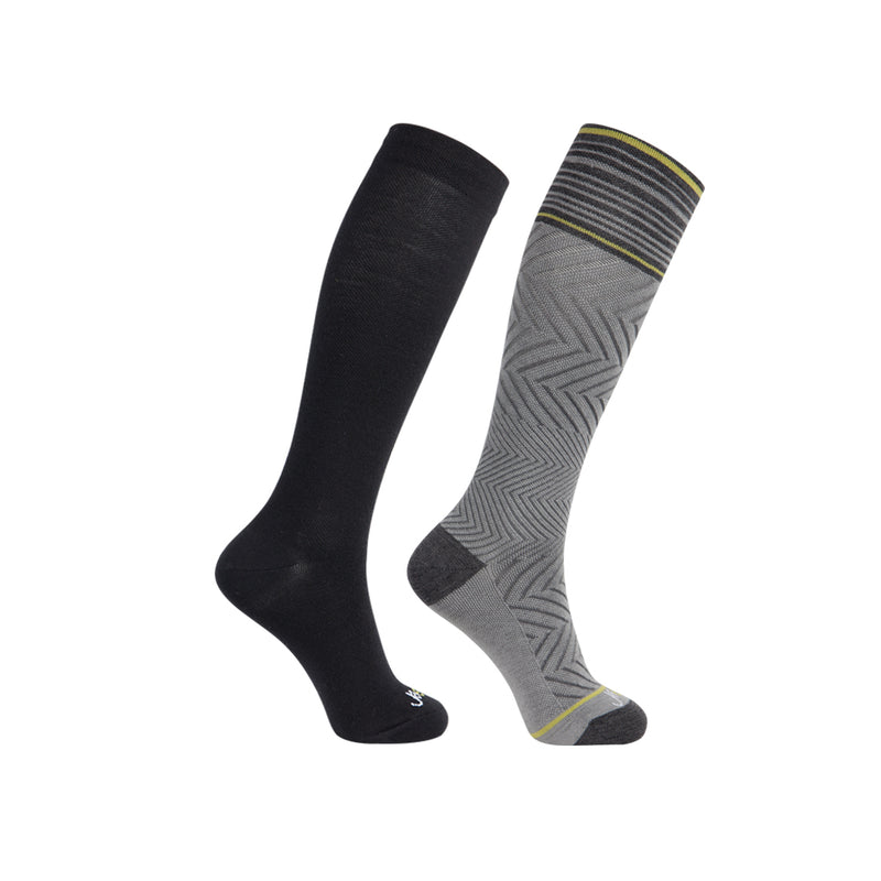Merino Wool Compression Socks#color_black-grey