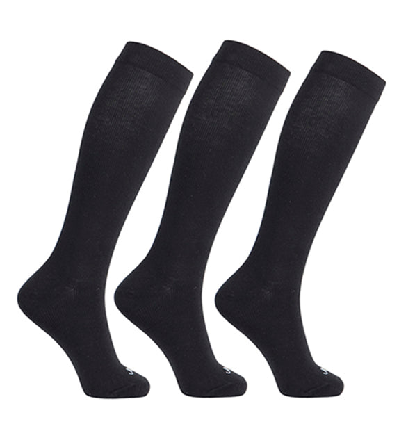 Cotton Compression Socks#color_black-black-black