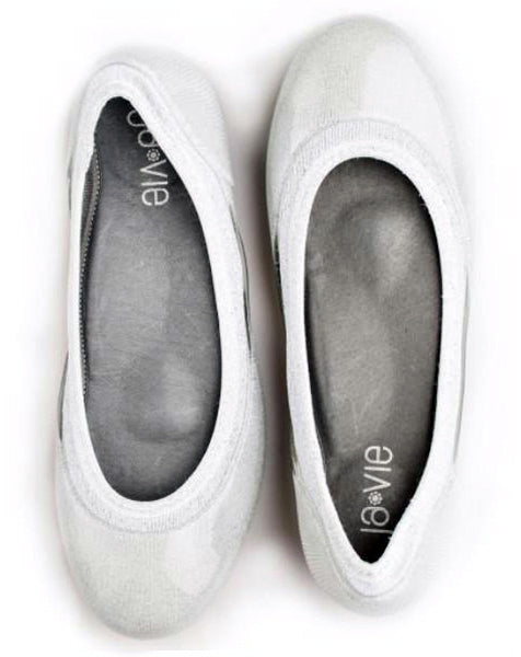 ja-vie silver jelly flats shoes