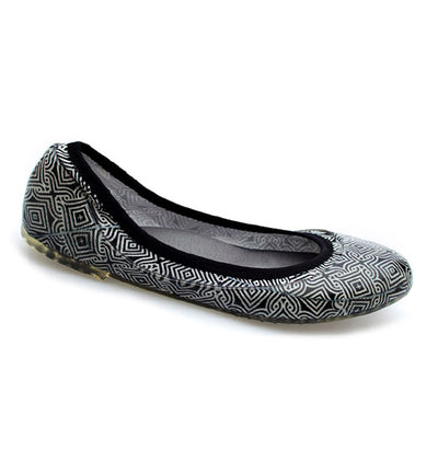 ja-vie black/ivory mosaic jelly flats shoes