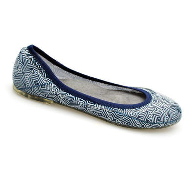 ja-vie navy/white mosaic jelly flats shoes